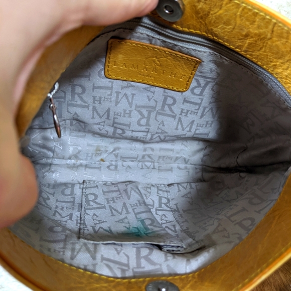 Lamarthe Tan Leather Crossbody Saddlebag Purse - Picture 9 of 12